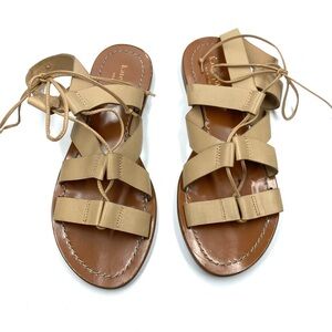 Kate Spade Suno Sandals 7 M Strappy Lace Up
Gladiator Tan Leather summer
